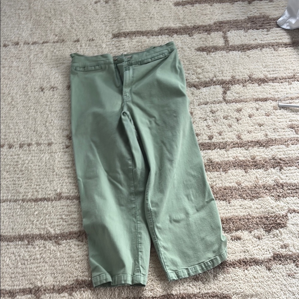 Madewell Olive Green crop jeans